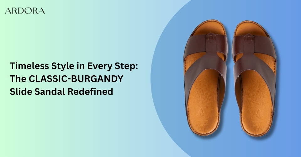 Timeless Style in Every Step: The CLASSIC-BURGANDY Slide Sandal Redefined