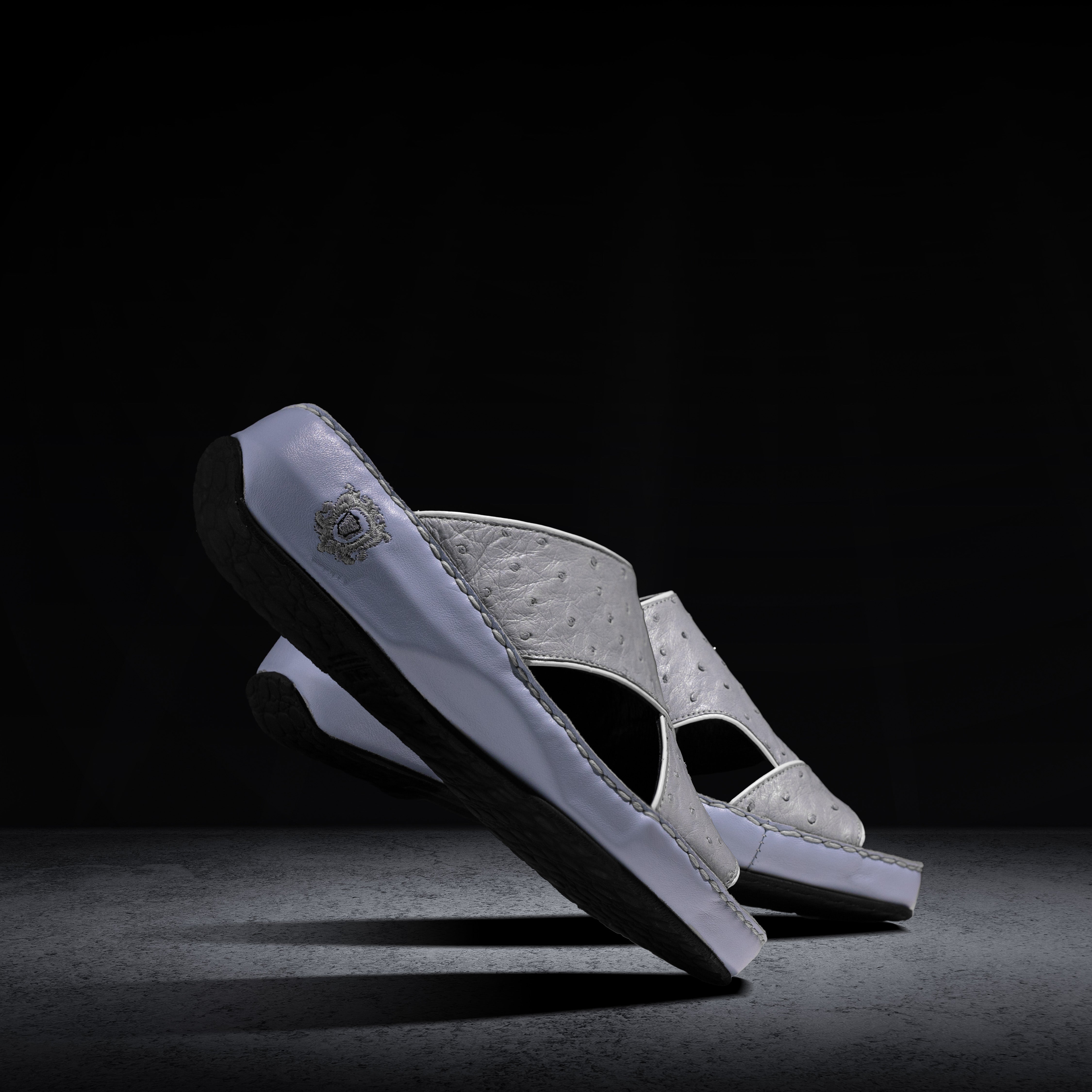 Tardini Oystrich Leather Sandals